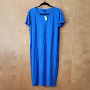 Talbots Blue Short Sleeve T-Shirt Dress